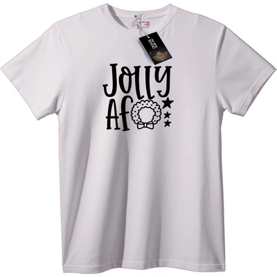 NOONEBRAND Тениска Весел Коледен Венец - 5XL, White