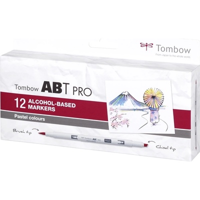 Tombow Маркер Tombow алкохол ABT PRO Dual Brush 12P-2 Пастел (12) (ABTP-12P-2)