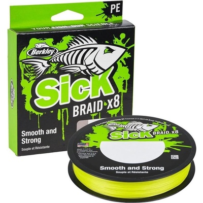 BERKLEY - Splietaná šnúra SicK Braid Hi-Vis Žltá 150 m 0,14 mm 16,5 kg