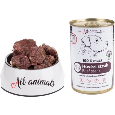 All Animals DOG hovädzie steak 400 g