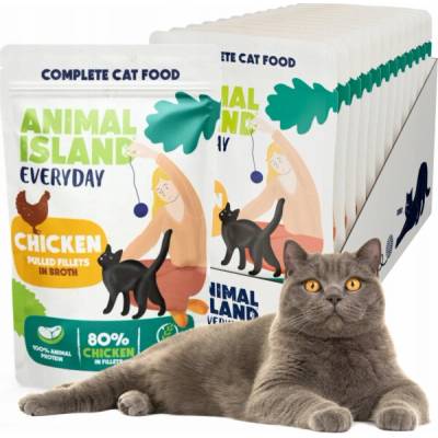 ANIMAL ISLAND Everyday Chicken fillets in broth Box 12 x 85 g