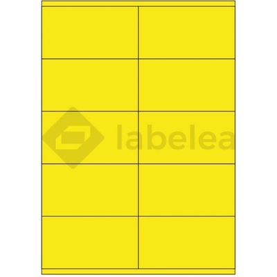 Labelea Samolepiace etikety 105x57 mm farebné papierové, na hárku A4, pre laserovú a atramentovú tlač, Farba etikiet Žltá, Počet hárkov v balení 100 EPY105057PY010S