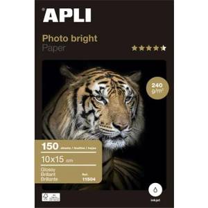APLI Фотохартия, мастиленоструйна, 10x15 cm, 240 g, гланцова, APLI "Photo Bright" 11504 (11504)