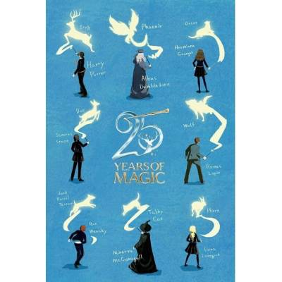 Pyramid CurePink: | Plakát Harry Potter: 25 Let (61 x 91,5 cm) [PP2512490]