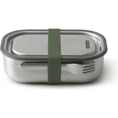 black+blum Кутия за храна Black+Blum BAM-SS-L010, 1 л, Правоъгълна, Подходяща за фурна, Без BPA, Неръждаема стомана, Зелен (BAM-SS-L010)