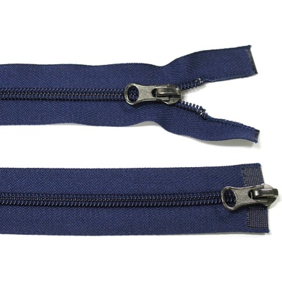 WICO Spirálový zip no.5 rozepínací dvoucestný 80cm dvoucestný tmavě modrý
