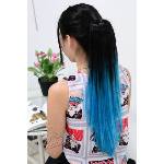 Sleek Изкуствени опашки ombre - Черно/Синьо