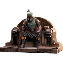 Gentle Giant Star Wars The Mandalorian Premier Collection Statue Boba Fett on Throne 24 cm