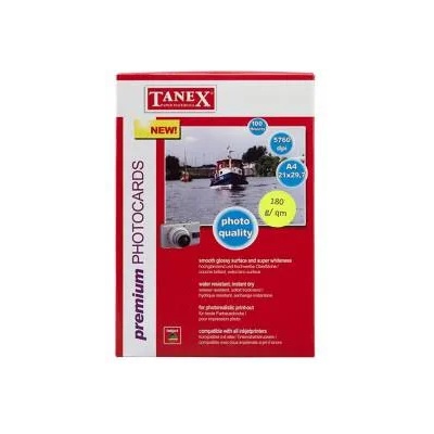 Tanex Фото хартия Tanex, 10 x 15 cm, 180 g/m2, гланц, 100 листа, office1_1515100020