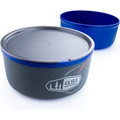 GSI Outdoors Súprava mištičky a hrnčeka izolovaného neoprénom modrá 591 ml