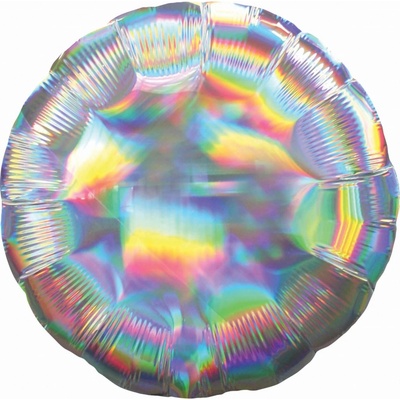 Amscan Fóliový balón holografický strieborný 45cm