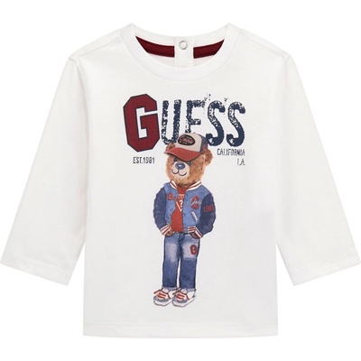 Guess Блуза с дълъг ръкав Guess - Мече с шапка, бяла, 24 м (20253-I5YI04-K8HM4-G011-24M)