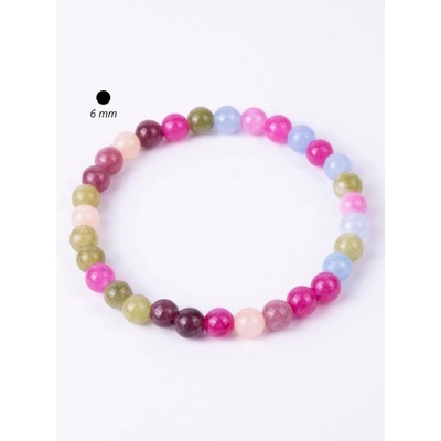 Prosperk Krásný náramek z malých korálků barevného achátu vícebarevná S5300