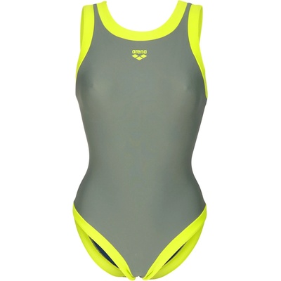 arena Дамски бански костюм Arena Women's Bold Lines Swimsuit - Sage / Artic Lime - размер 38 (EU) (150-6701-0414)