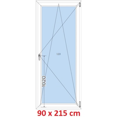 Soft Plastové okno 90x215 cm, otevíravé a sklopné, Daglesie