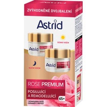 Astrid Rose Premium dárková sada: denní pleťový krém Rose Premium Fortifying & Reshaping Day Cream 50 ml + noční pletový krém Rose Premium Fortifying & Reshaping Night Cream 50 ml