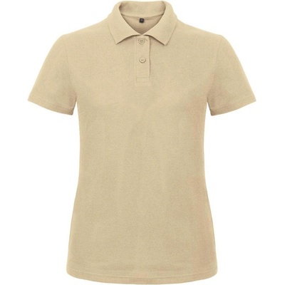 B&C ID.001 /women Dámske piqué polo hnedá sand