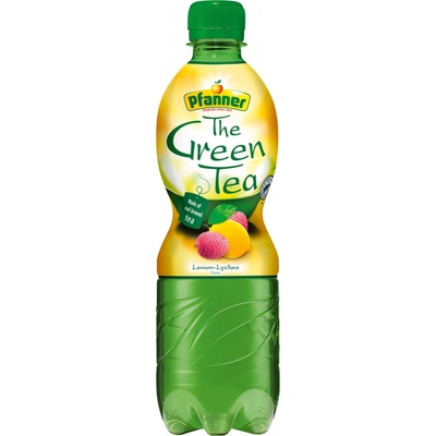 Pfanner Green Tea citron a liči 12 x 0,5 l