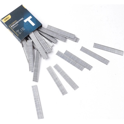 Spony typu T Deli 10 × 2 × 1,2 mm, 2000 ks