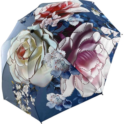 Vintage rose deštník modrý