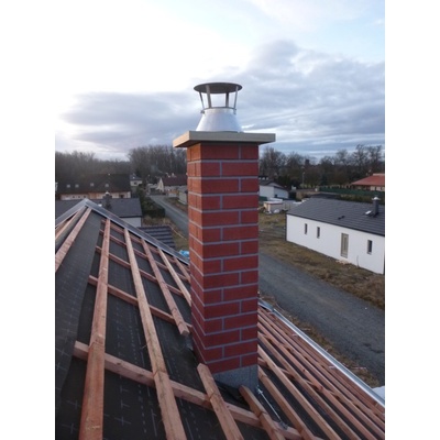 Komíny CZ Komínová sestava 160mm-5m 3,5+1,5m TOP červená Úhel vývodu 90°