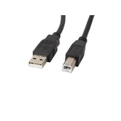 Кабел Lanberg USB-A (M) - USB-B (M) 2.0, ferrite cable, 1m, Черен, CA-USBA-11CC-0010-BK