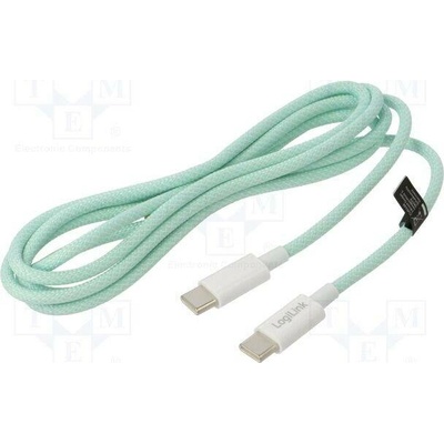 Logilink CU0348 USB 2.0 USB C vidlice z obou stran 1,5m zelený