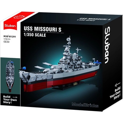 Sluban B1291 Bitevní loď USS Missouri 1:350 – Zboží Dáma Sluban B1291 Bitevní loď USS Missouri 1:350 – Zboží Dáma