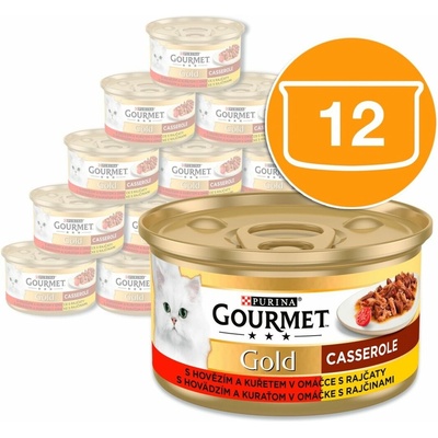 Gourmet Gold pašt. hov. a kura v rajč. om.85 g