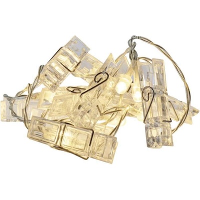 ACA Lighting LED svetelná reťaz Kolíčky studená biela 3x batéria AA 160 cm IP20