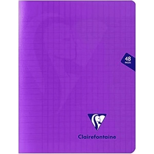 Clairefontaine Калиграфска тетрадка 24 x 32 см, PVC подвързия, лилава, 48 листа Clairefontaine
