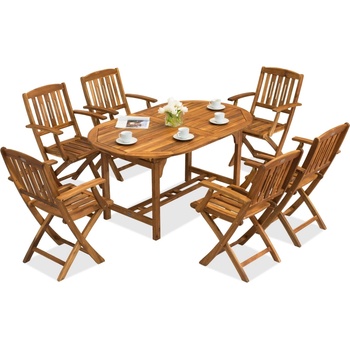 Garden Point Дървени градински мебели Ханой/Делхи 6 Garden Point (GAP149_3xGAP147)