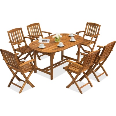 Garden Point Дървени градински мебели Ханой/Делхи 6 Garden Point (GAP149_3xGAP147)