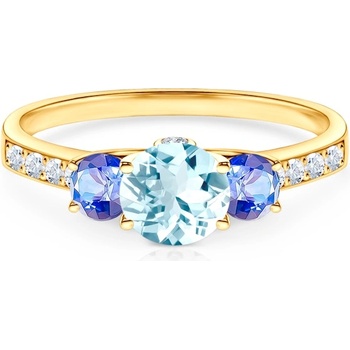 Image 1 of SAVICKI Годежен пръстен Dream: злато, аквамарин