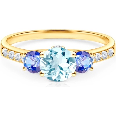 SAVICKI Годежен пръстен Dream: злато, аквамарин