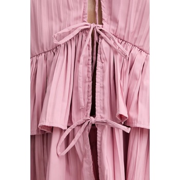 Stine Goya Риза Stine Goya дамска в розово със свободна кройка с класическа яка SG-SS25-T054-2342 (SG.SS25.T054.2342)