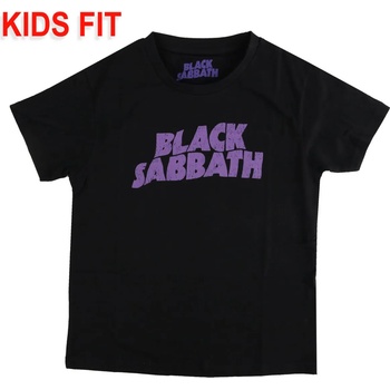 ROCK OFF Детска тениска Black Sabbath - Wavy Logo - ROCK OFF - BSTS04BB