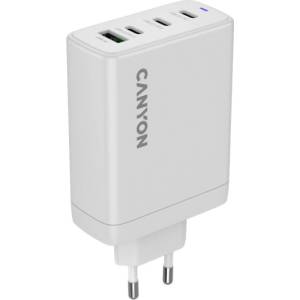 CANYON Захранващ адаптер CANYON OnCharge 120 GAN, 120W, 3x USB-C + 1x USB-A, EU - CNS-CUW120ACC (CNS-CUW120ACC)