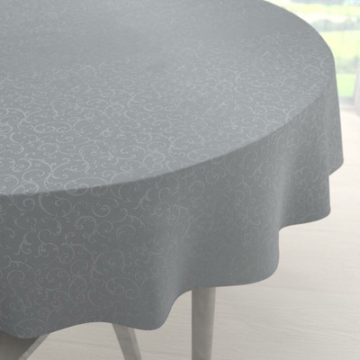 Biante Teflonový kulatý ubrus TF-086 Ornamenty na šedém Ø 70 cm