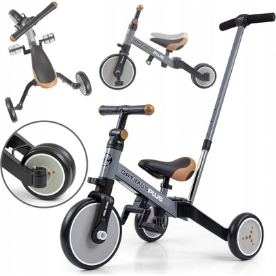 Milly Mally 4v1 Optimus Plus s vodící tyčí grey