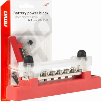 amio Uzemňovací blok plus prípojnica M6 12V - 48V 150A -03810