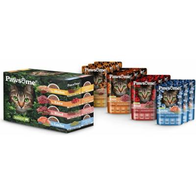 Pawsome Adult multipack, 12 × 85 g