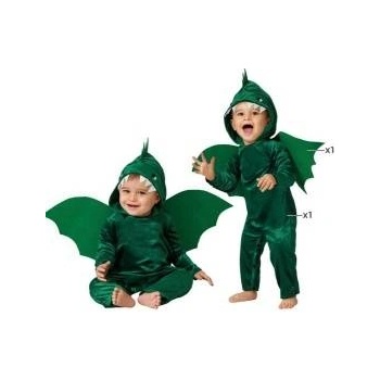 BigBuy Carnival Маскировъчен костюм за бебета Дракон Зелен Размер 12-24 месеца