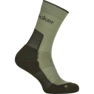 Icebreaker Дамски туристически чорапи Icebreaker Women's Merino Hike+ Light Crew Walking socks - Lichen / Dark Loden - размер 41-43 (EU) (201-9235-1013)