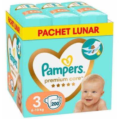 Pampers Бебешки пелени Pampers Premium Care - 3, XXL Box, 6-10 kg, 200 броя (1100017440)