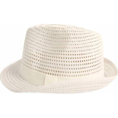 Szaleo klobúk trilby biely