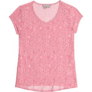 Royal Robbins Дамска тениска Royal Robbins Women's Featherweight Slub Tee T-shirt - Orchid Htr Sunburst Pt - размер XS (916-4583-0811)