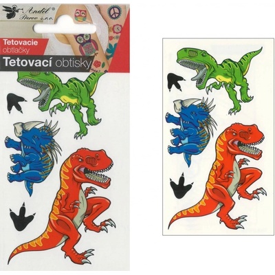 Anděl Tetovací obtisky 10,5 x 6 cm velcí dinosauří 1107