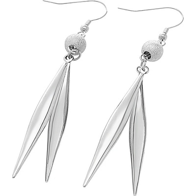 MPM Dámské visací ocelové nerezové náušnice 6102 stříbrné barvy SER.6102