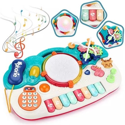 Man Yuk Toys Многофункционално пиано за бебета - 41 см (cy-7008b)